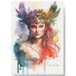 Freya the Goddess Notebook - Watercolor Portrait - Hard Backed Journal