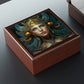Freya the Goddess Wood Keepsake Jewelry Box with Ceramic Tile Cover
