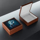 Full Moon Unicorn Wooden Keepsake Jewelry Box with Ceramic Tile Cover