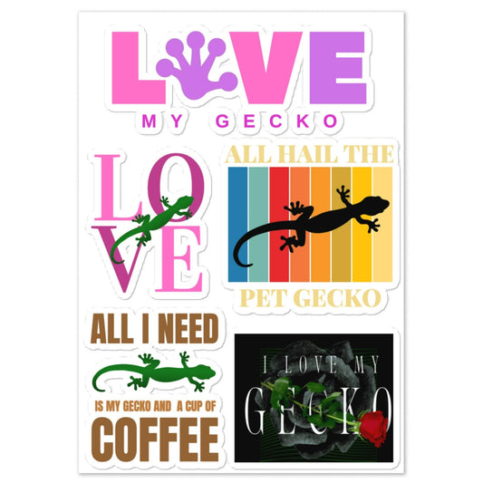 Gecko Multi-Design Sticker Sheet