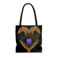 Gothic Bat Purple Heart Tote Bag - Cute Cottagecore Totebag Makes the Perfect Gift
