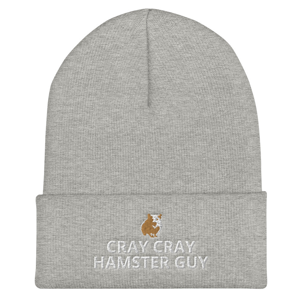 Hamster Cuffed Beanie | Cray Cray Hamster Guy | Perfect gift for the Pet Hamster lover! | Multiple Hat Colors Available