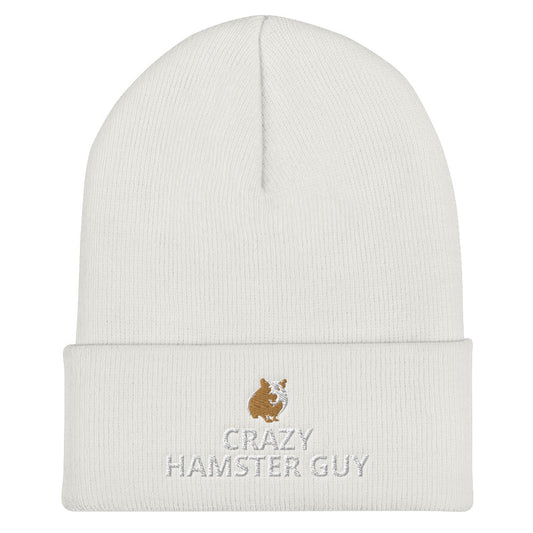 Hamster Cuffed Beanie | Crazy Hamster Guy | Perfect gift for the Pet Hamster lover! | Multiple Hat Colors Available