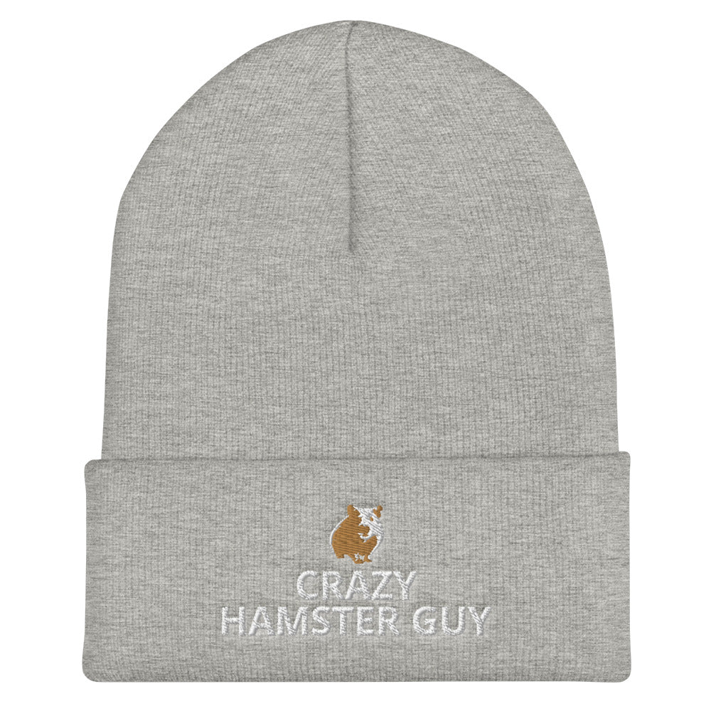 Hamster Cuffed Beanie | Crazy Hamster Guy | Perfect gift for the Pet Hamster lover! | Multiple Hat Colors Available