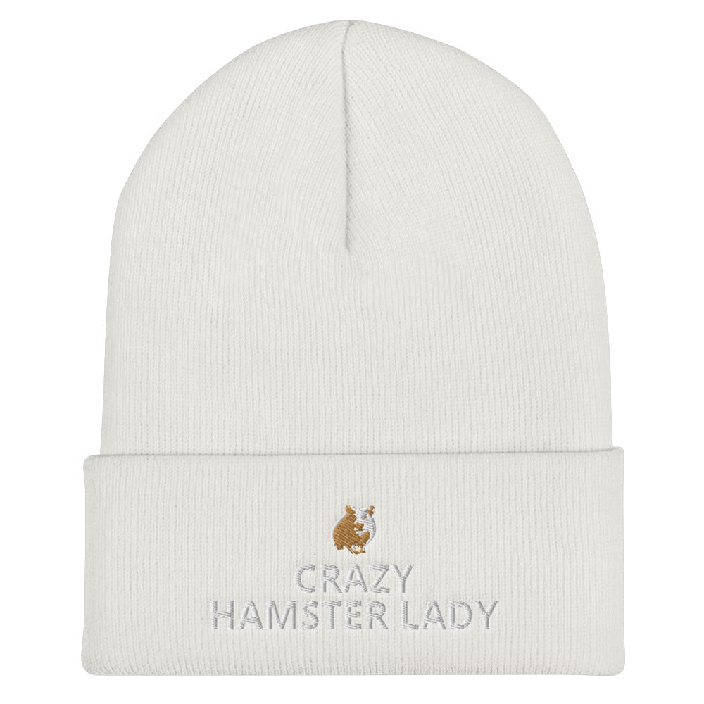 Hamster Cuffed Beanie | Crazy Hamster Lady | Perfect gift for the Pet Hamster lover! | Multiple Hat Colors Available