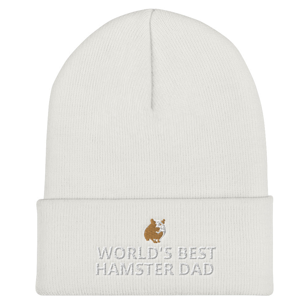 Hamster Cuffed Beanie | World's Best Hamster Dad | Perfect gift for the Pet Hamster lover!