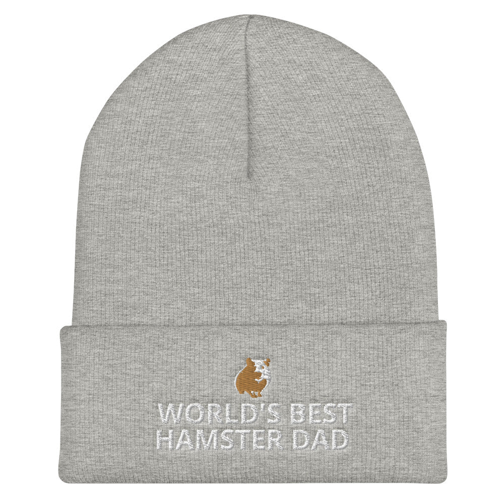 Hamster Cuffed Beanie | World's Best Hamster Dad | Perfect gift for the Pet Hamster lover!
