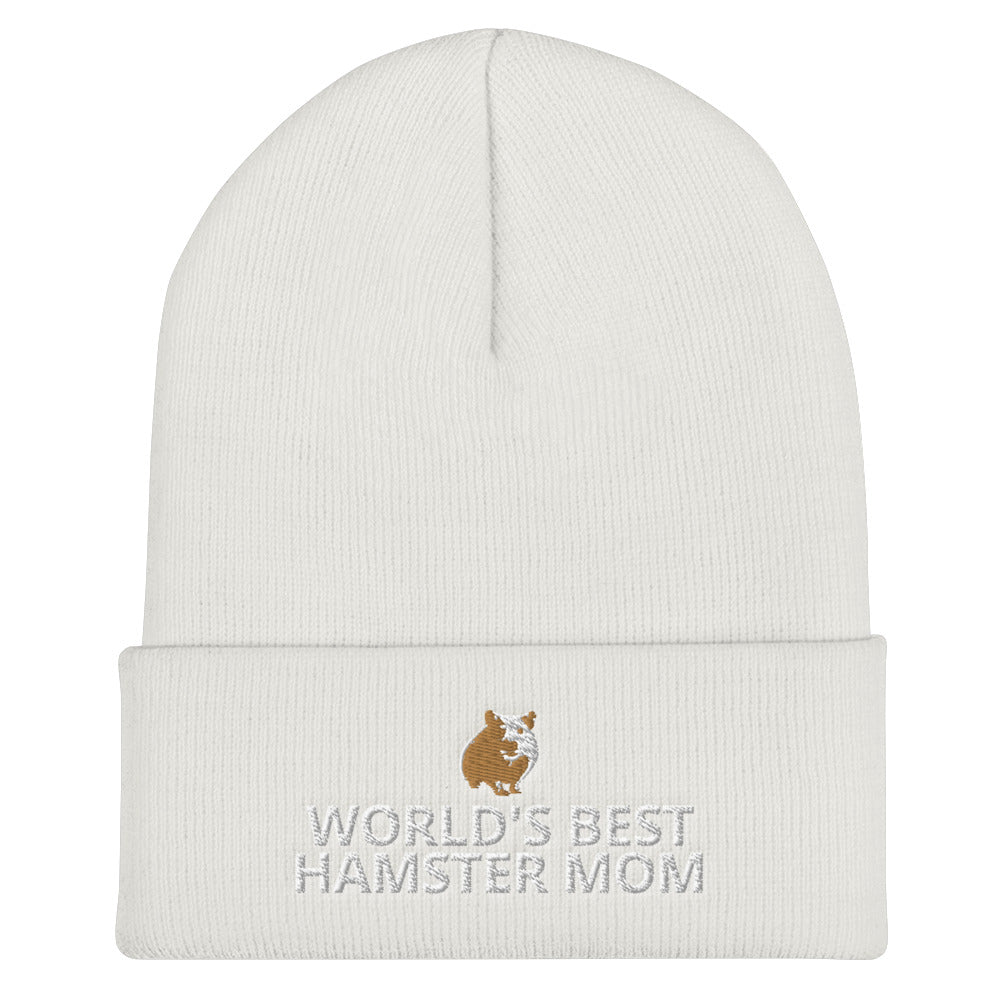 Hamster Cuffed Beanie | World's Best Hamster Mom | Perfect gift for the Pet Hamster lover!