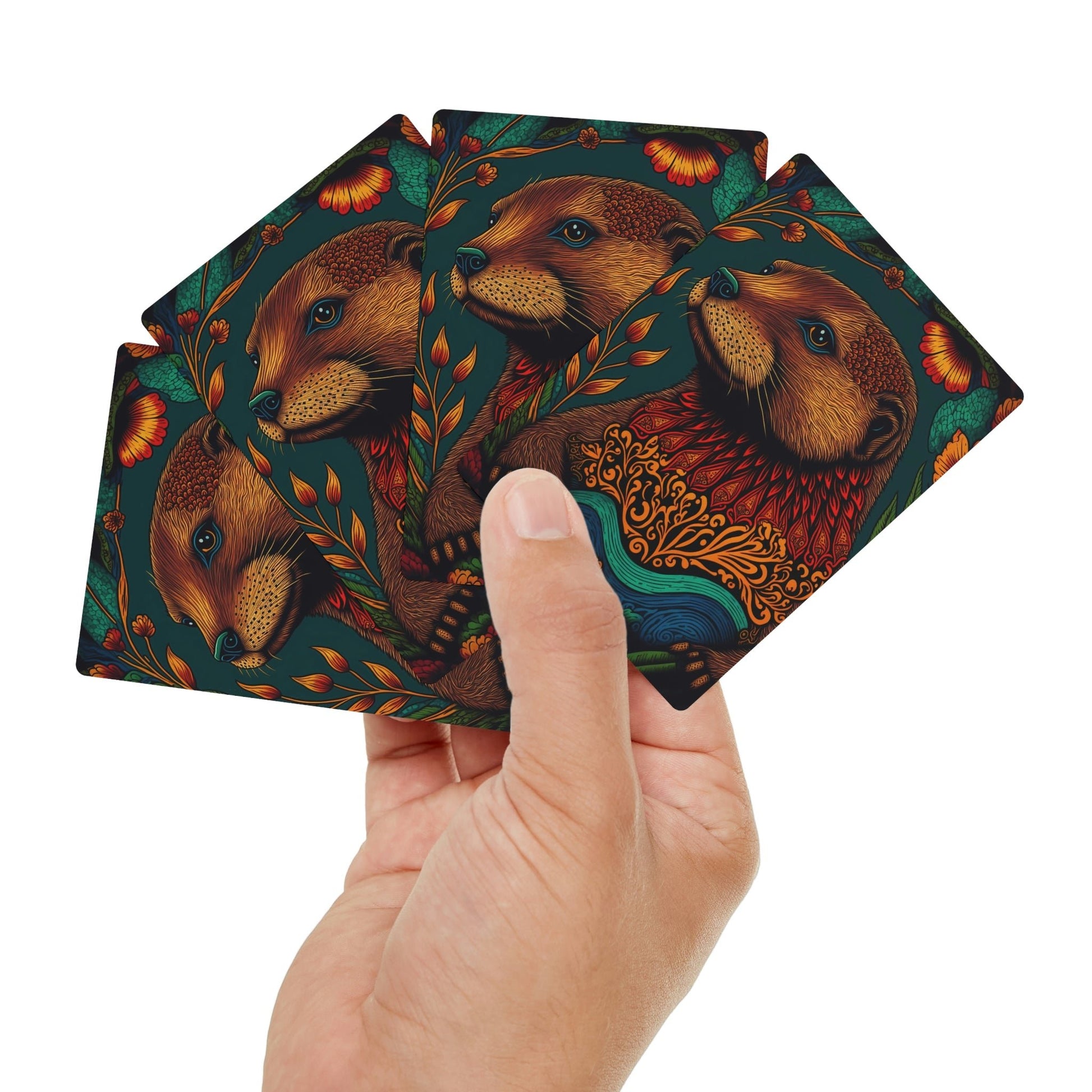 Hand Paint Otter Lake Poker Playing Cards