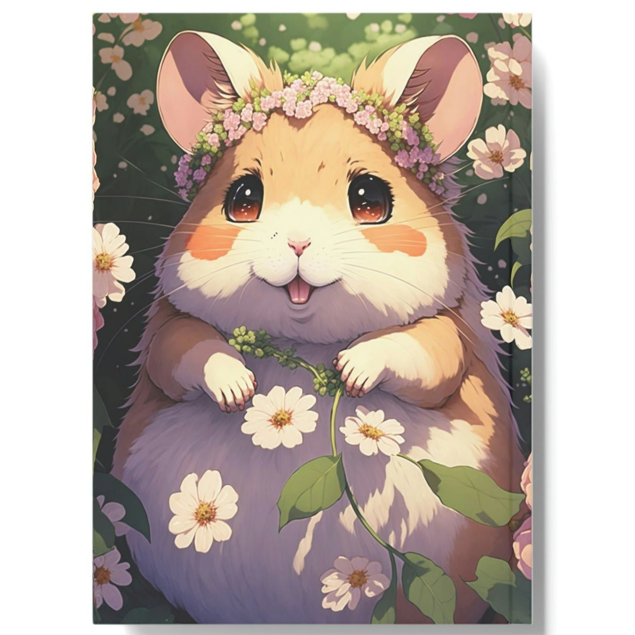 Happy Hamster in the Garden Hard Backed Journal