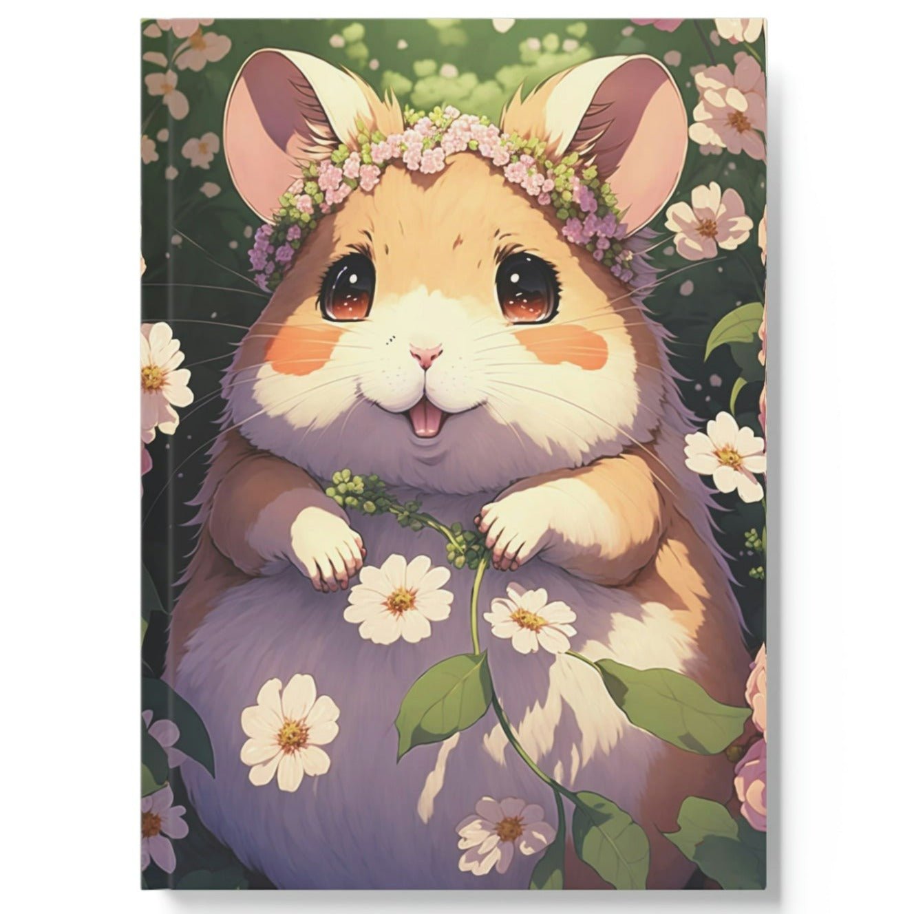 Happy Hamster in the Garden Hard Backed Journal