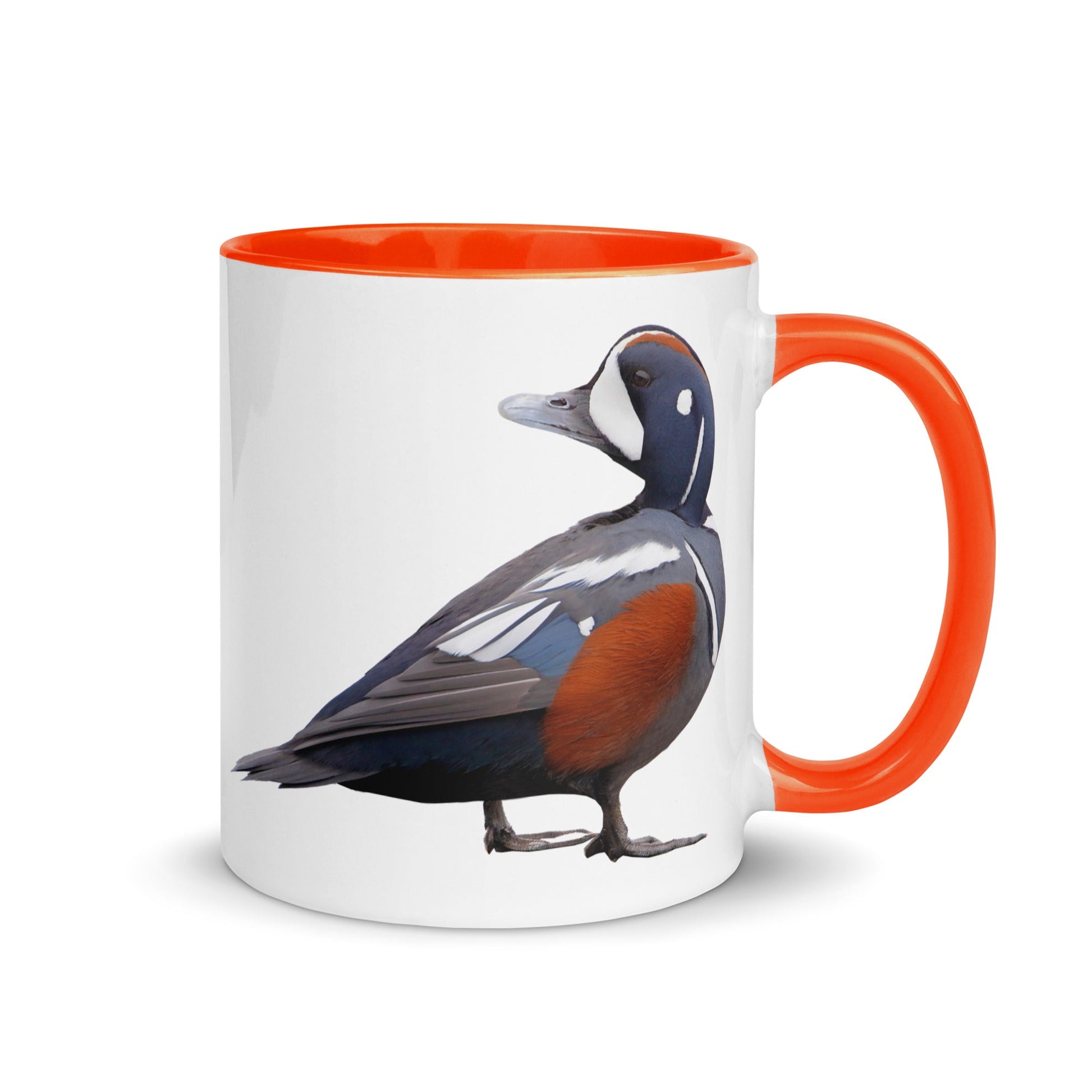 Harlequin Ducks Ceramic Mug with Color Inside
