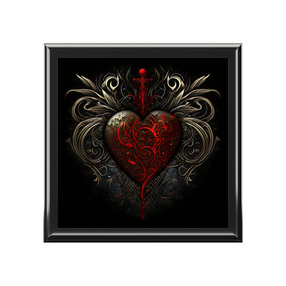 Heart & Dagger Tattoo Art Jewelry and Gift Box