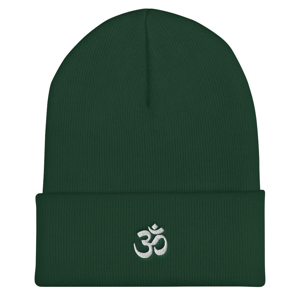 Hindu Om Cuffed Beanie for the Spiritually Evolved | Yoga Atman and Brahman