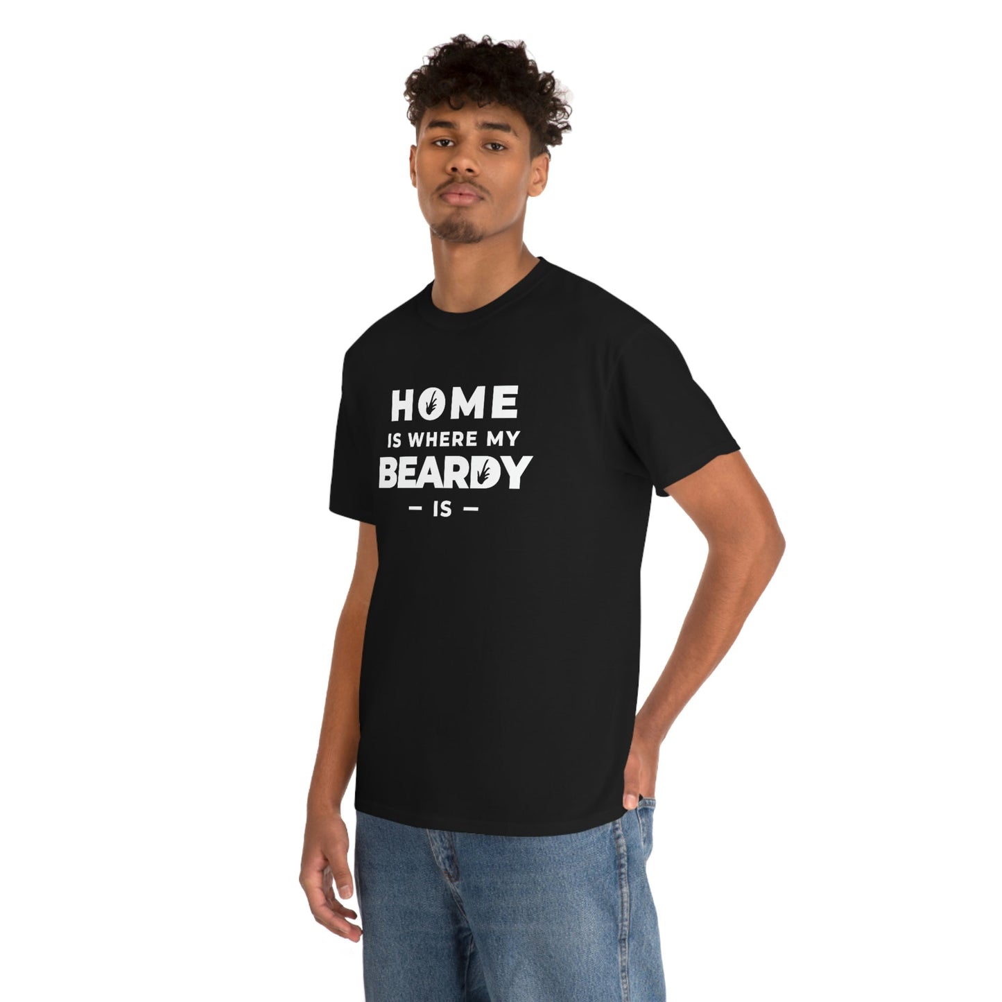 Home is Where My Beardy Is Heavy Cotton T-Shirt