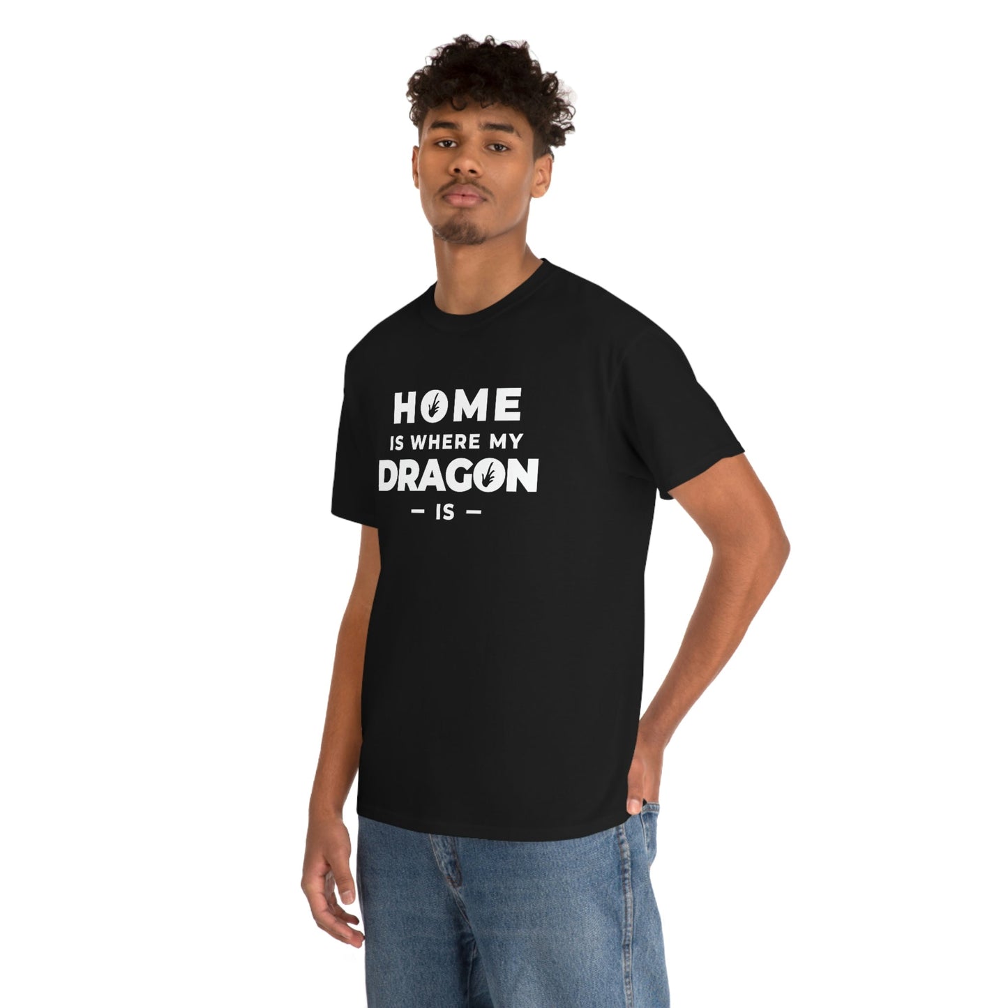 Home is Where My Dragon Is Heavy Cotton T-Shirt