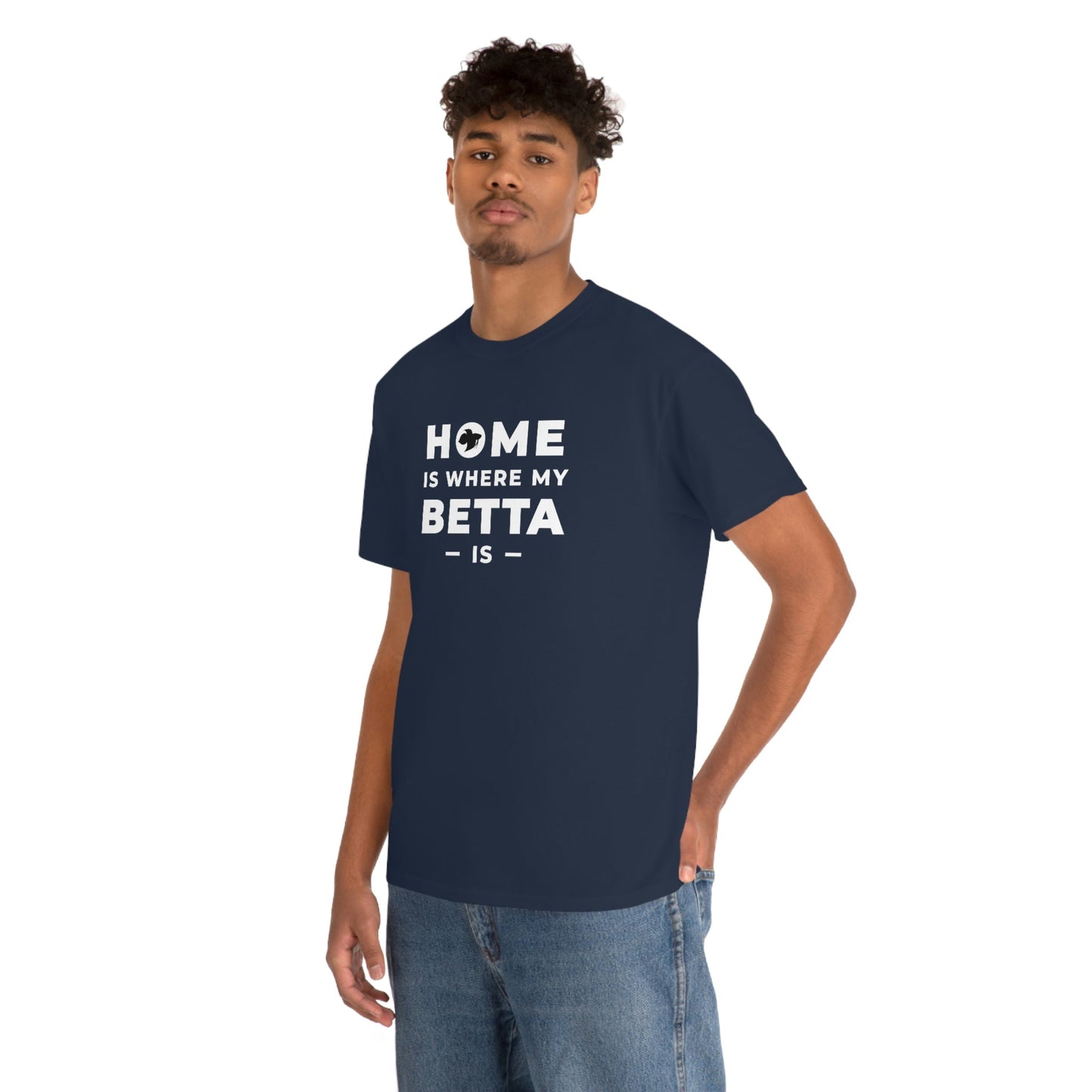 Home is Where the Betta Is Heavy Cotton T-Shirt