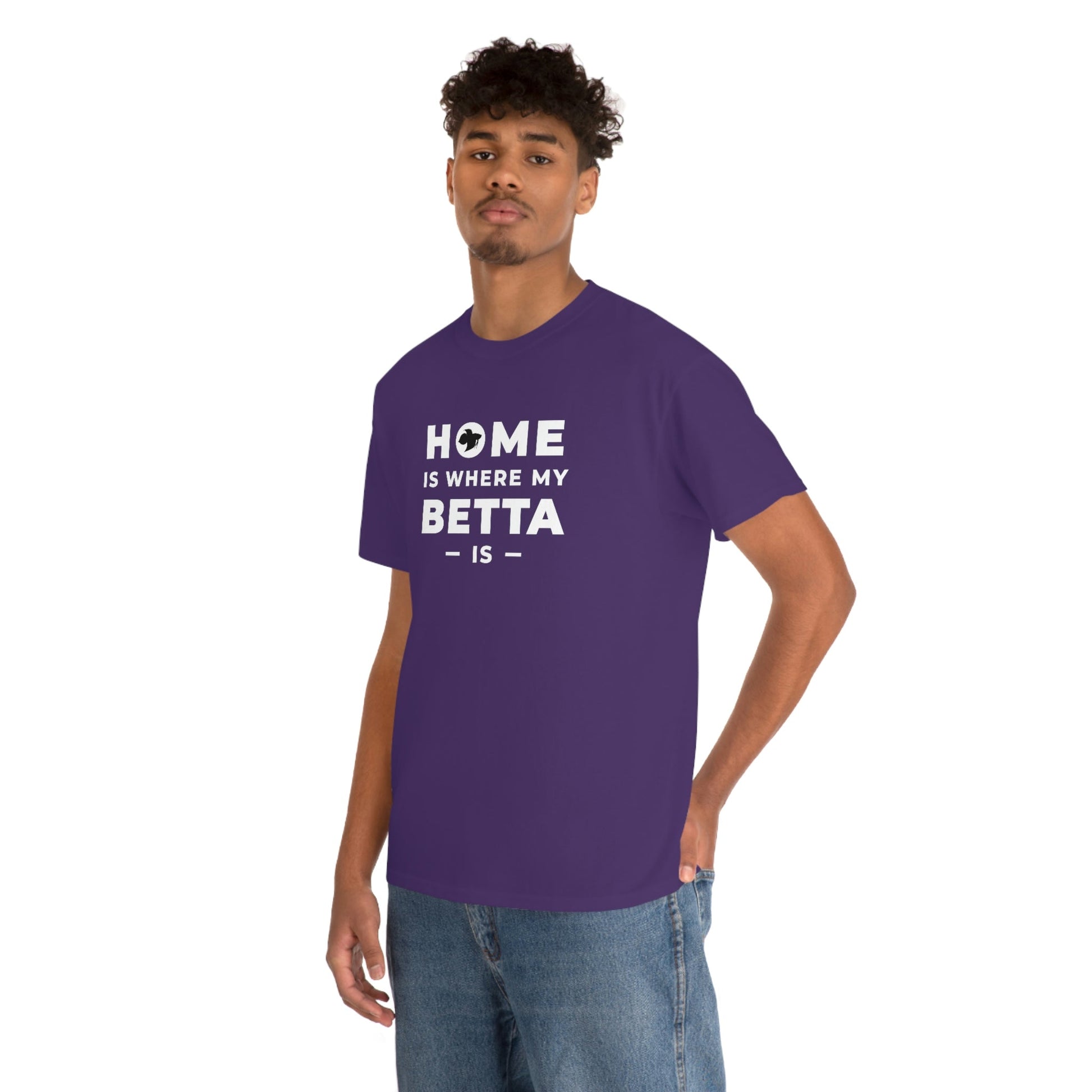 Home is Where the Betta Is Heavy Cotton T-Shirt