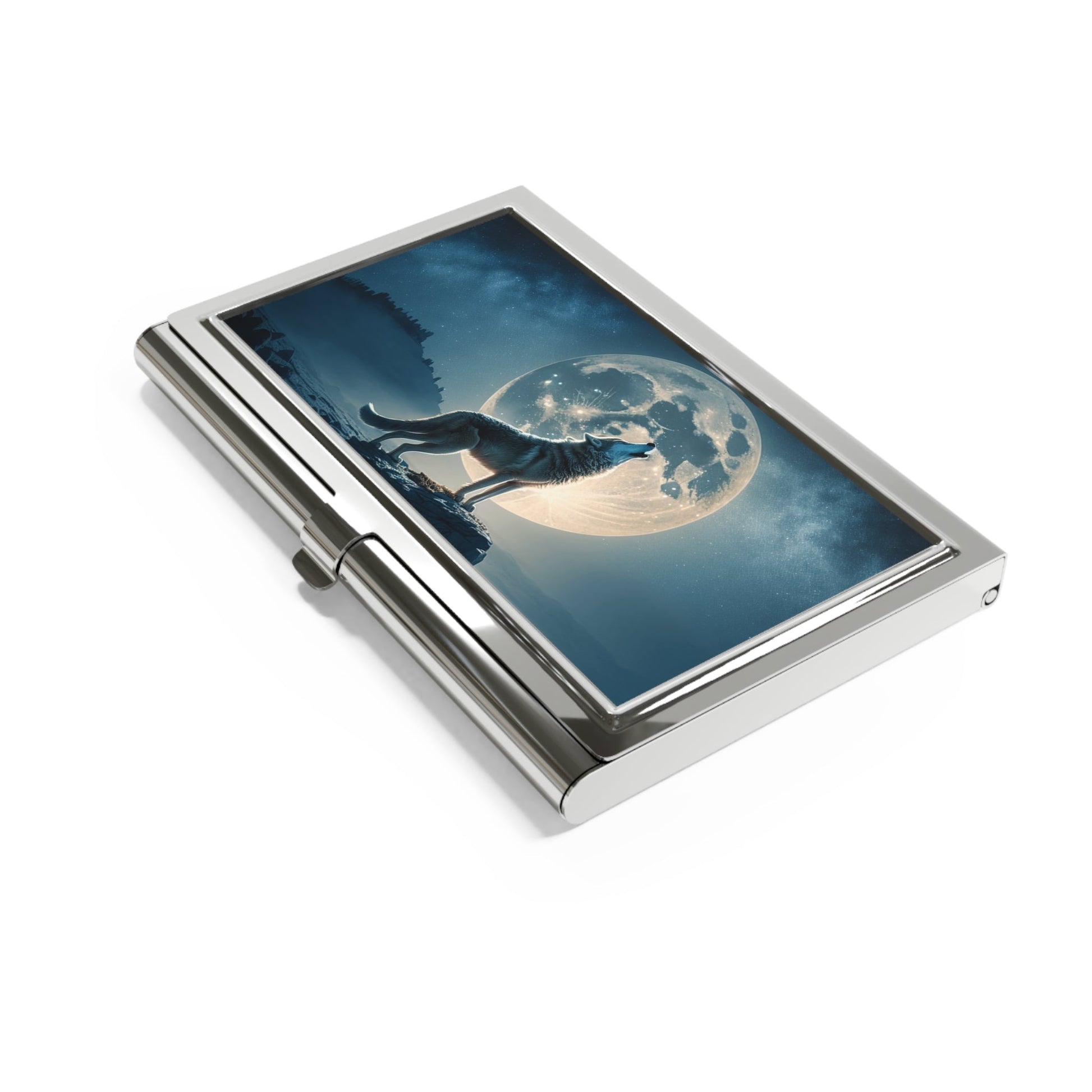 Howling Wolf Business Card Holder