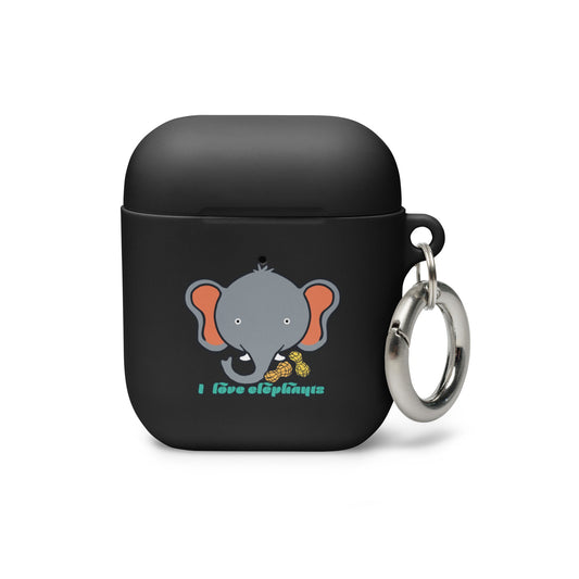 I Love Elephants AirPods case