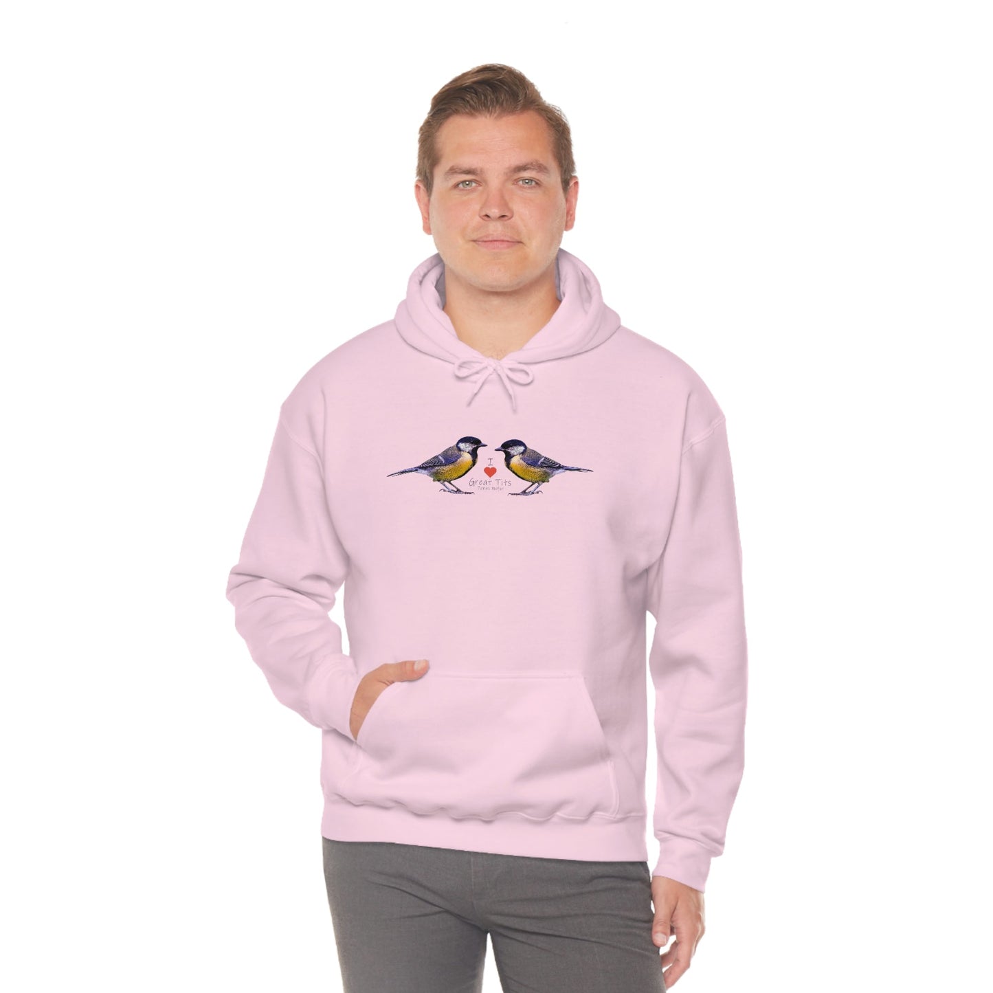 I Love Great Tits Heavy Blend Hooded Sweatshirt