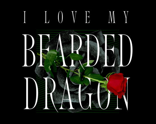 I Love My Bearded Dragon Rose Heavy Cotton T-Shirt
