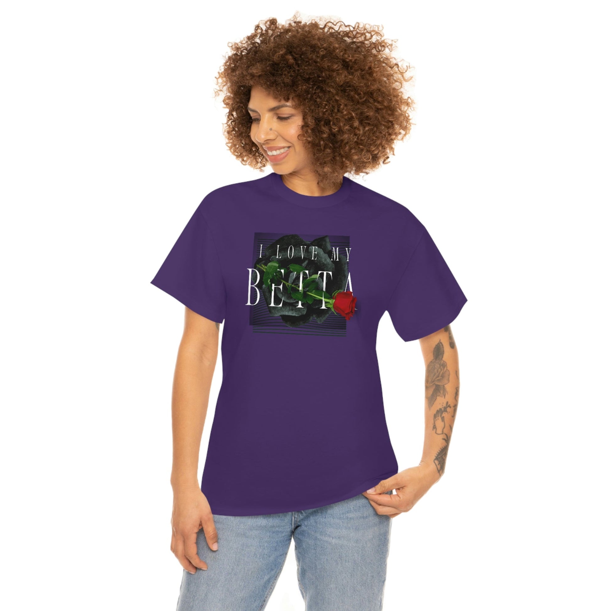 I Love My Betta Heavy Cotton T-Shirt