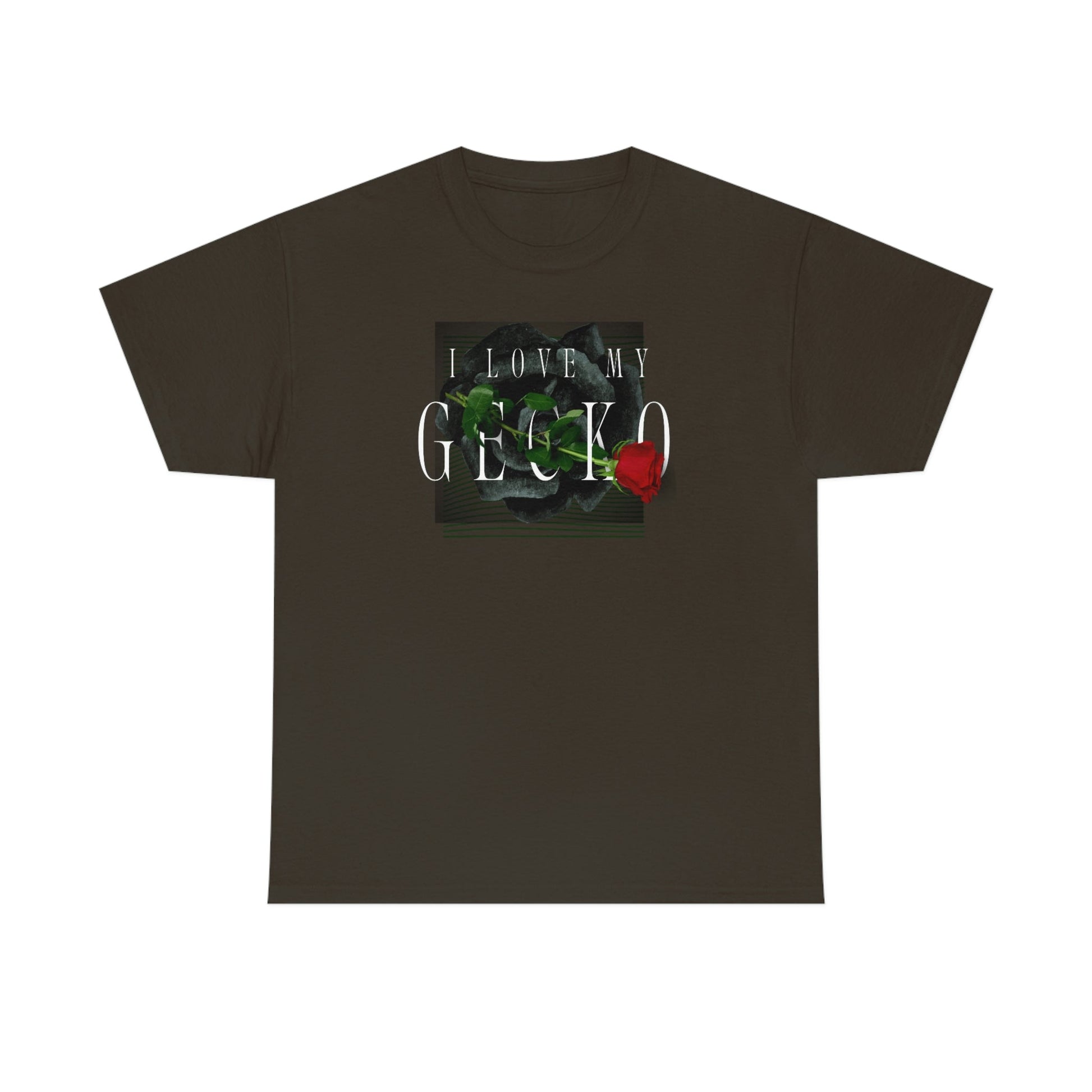 I Love My Gecko Rose Heavy Cotton T-Shirt