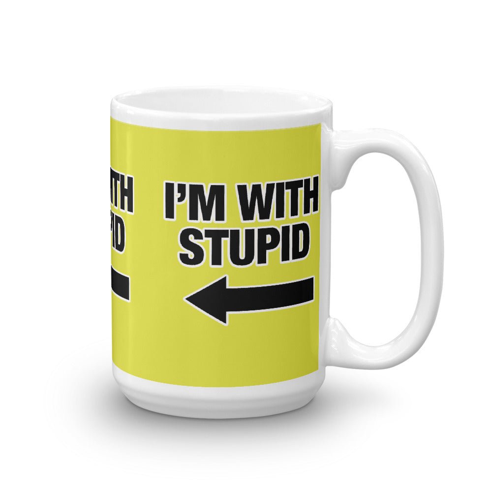 I'm With Stupid Left Arrow Mug Laugh Humor Office School