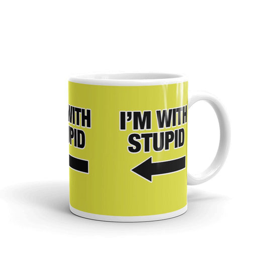 I'm With Stupid Left Arrow Mug Laugh Humor Office School