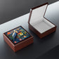 Impressionist Art of a Great Blue Heron Jewelry Keepsake Trinkets Box