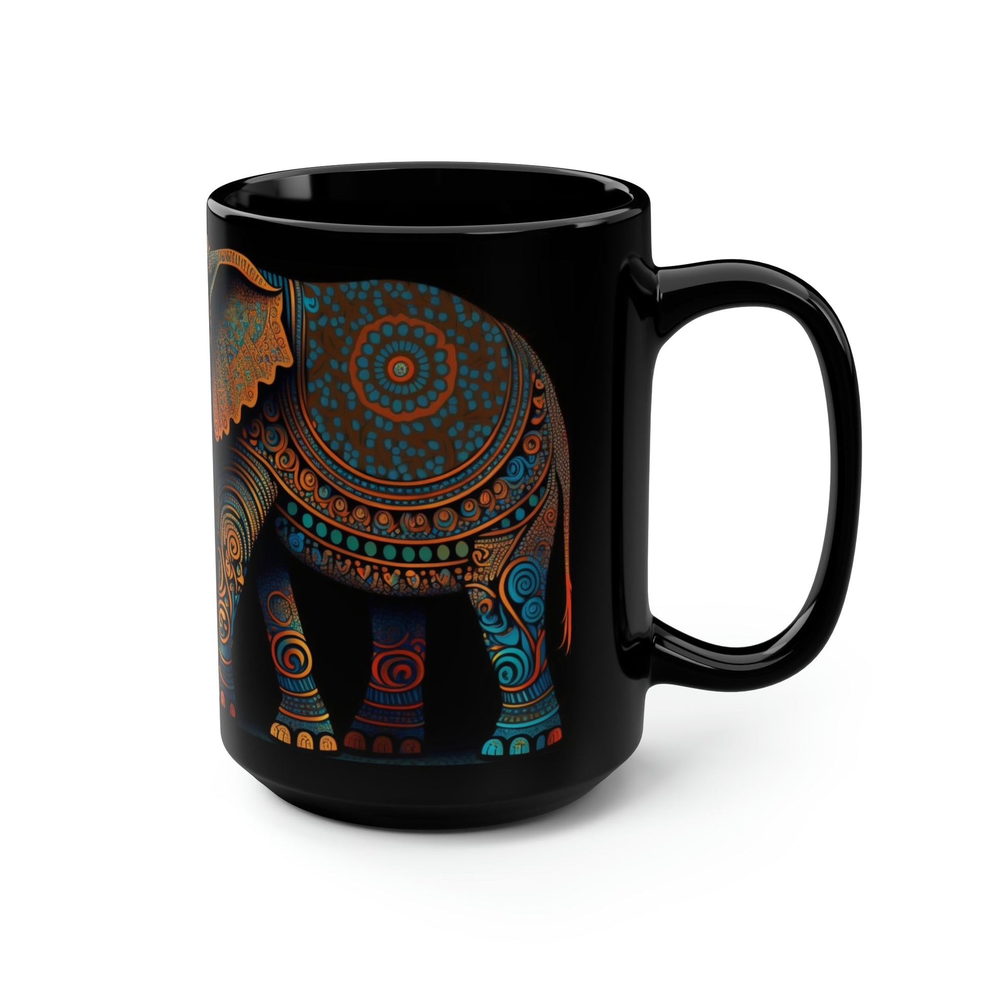 Indian Elephant Family - 15 oz Coffee Mug