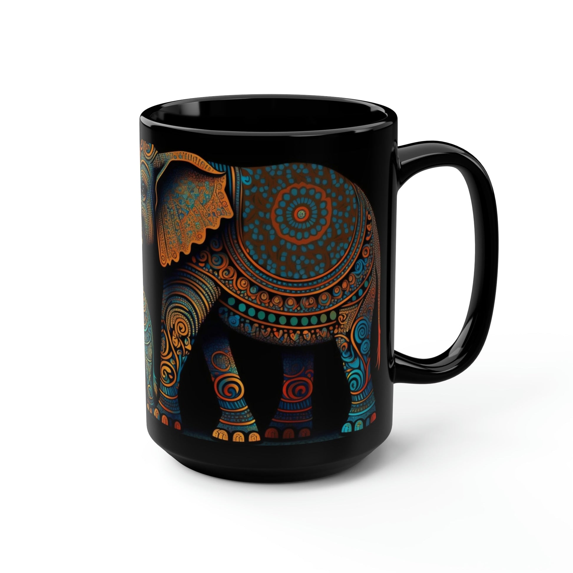 Indian Elephant Family - 15 oz Coffee Mug