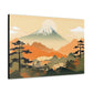 Japandi Ukiyo-e syle Mountain Scene | Canvas Gallery Wraps
