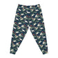 Japandi Whooping Cranes Pattern Athletic Joggers