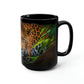Jauguar About to Pounce in Jungle - 15 oz Coffee Mug