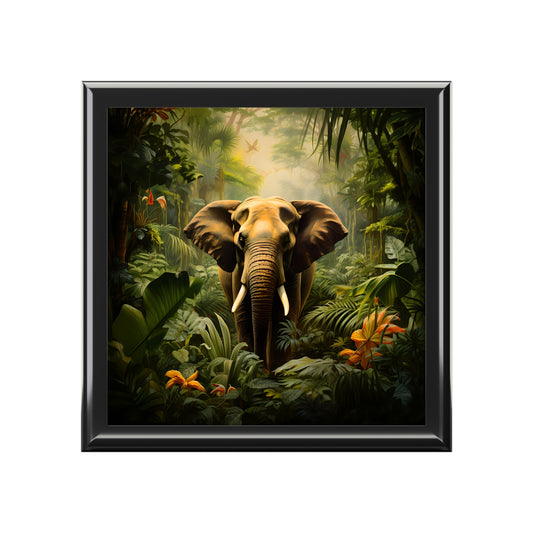 Jungle Elephant Seen on Safari Gift and Jewelry Box