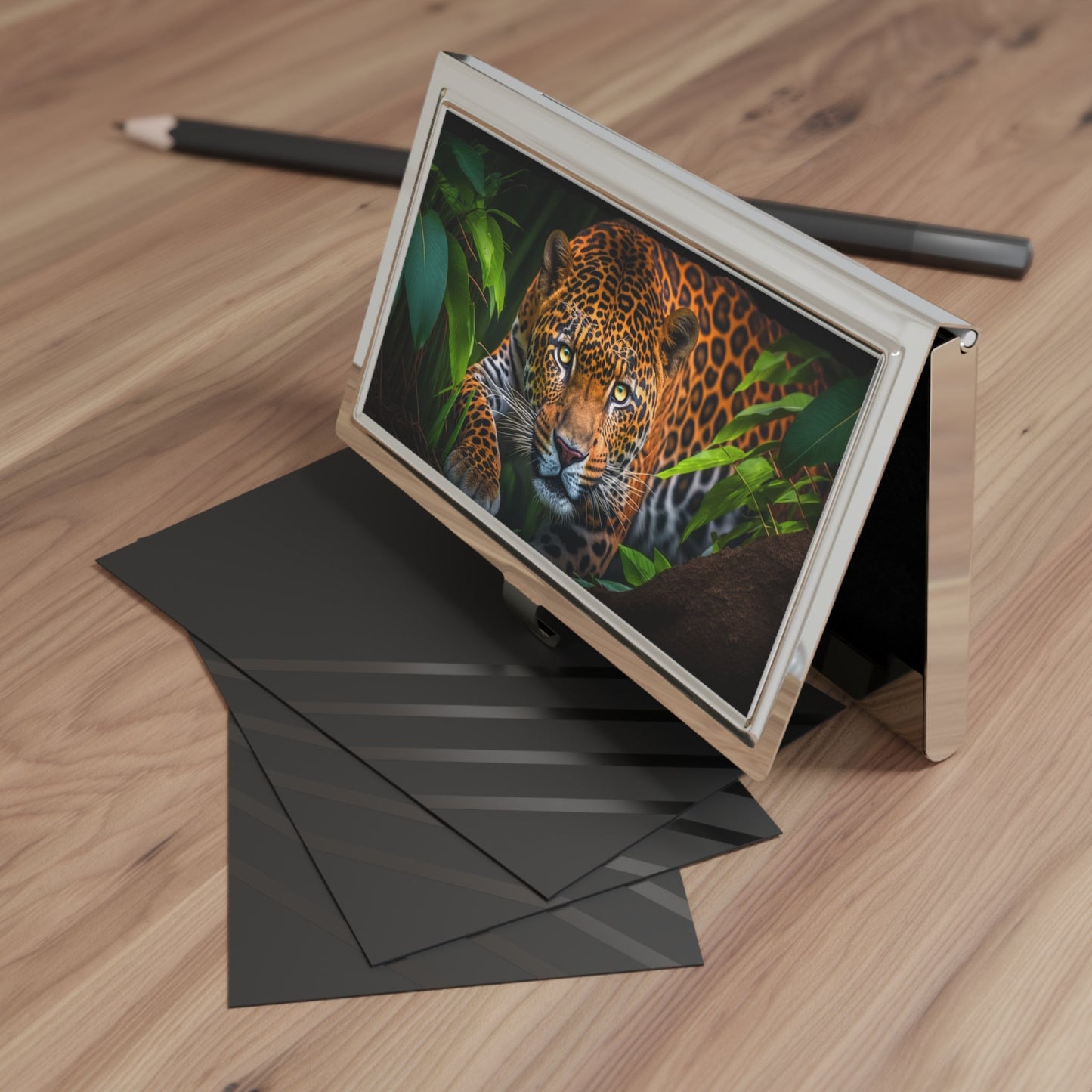 Jungle Leopard Business Card Holder