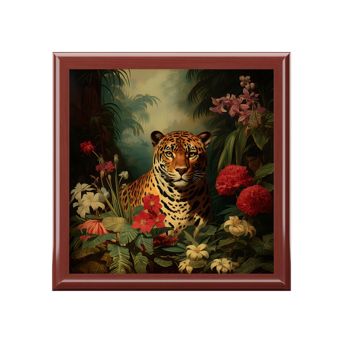 Jungle Leopard Seen on Safari Gift and Jewelry Box