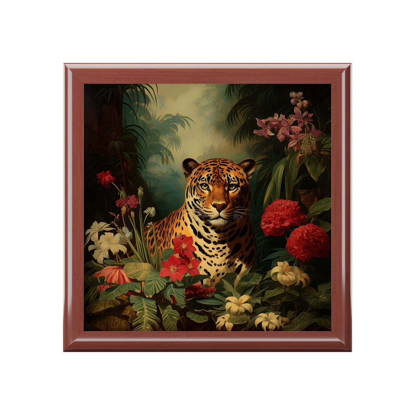 Jungle Leopard Seen on Safari Gift and Jewelry Box