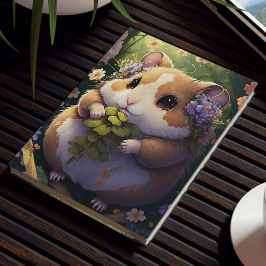 Junior Hamster in the Garden Hard Backed Journal