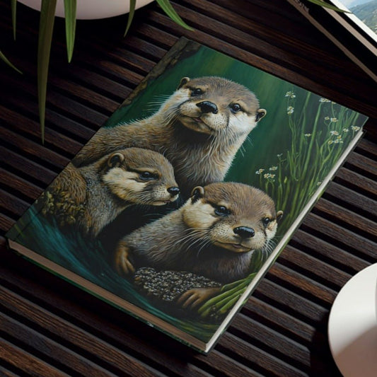 Just the Otter Morning Hard Backed Journal