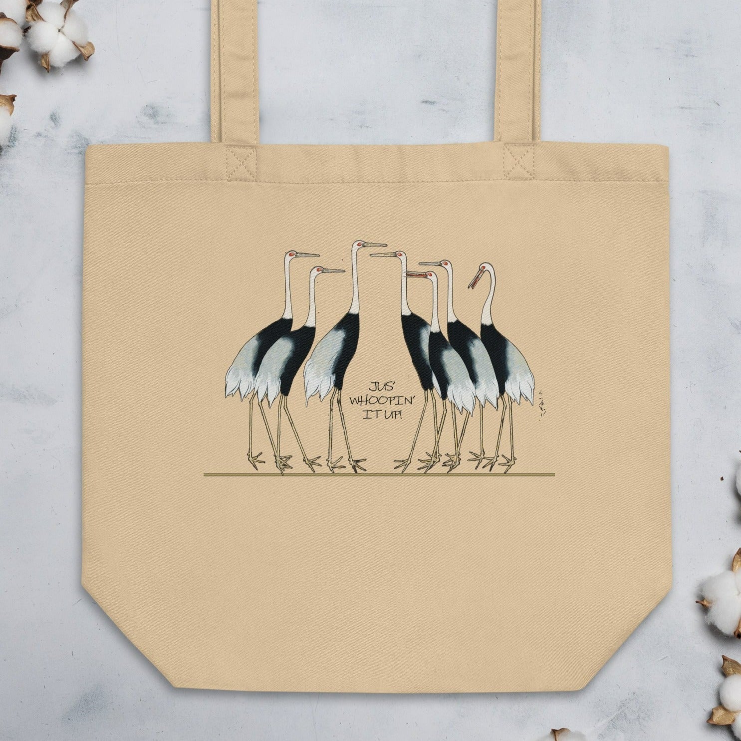 Just Whooping It Up - Whooping Crane - Eco Tote Bag