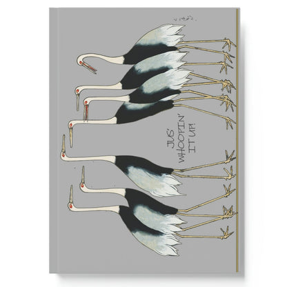 Just Whopping It Up - Whooping Crane - Hard Backed Journal