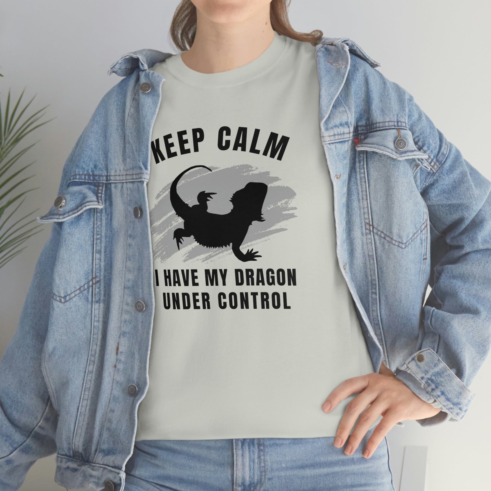 Keep Calm I have My Dragon Under Control Heavy Cotton T-Shirt