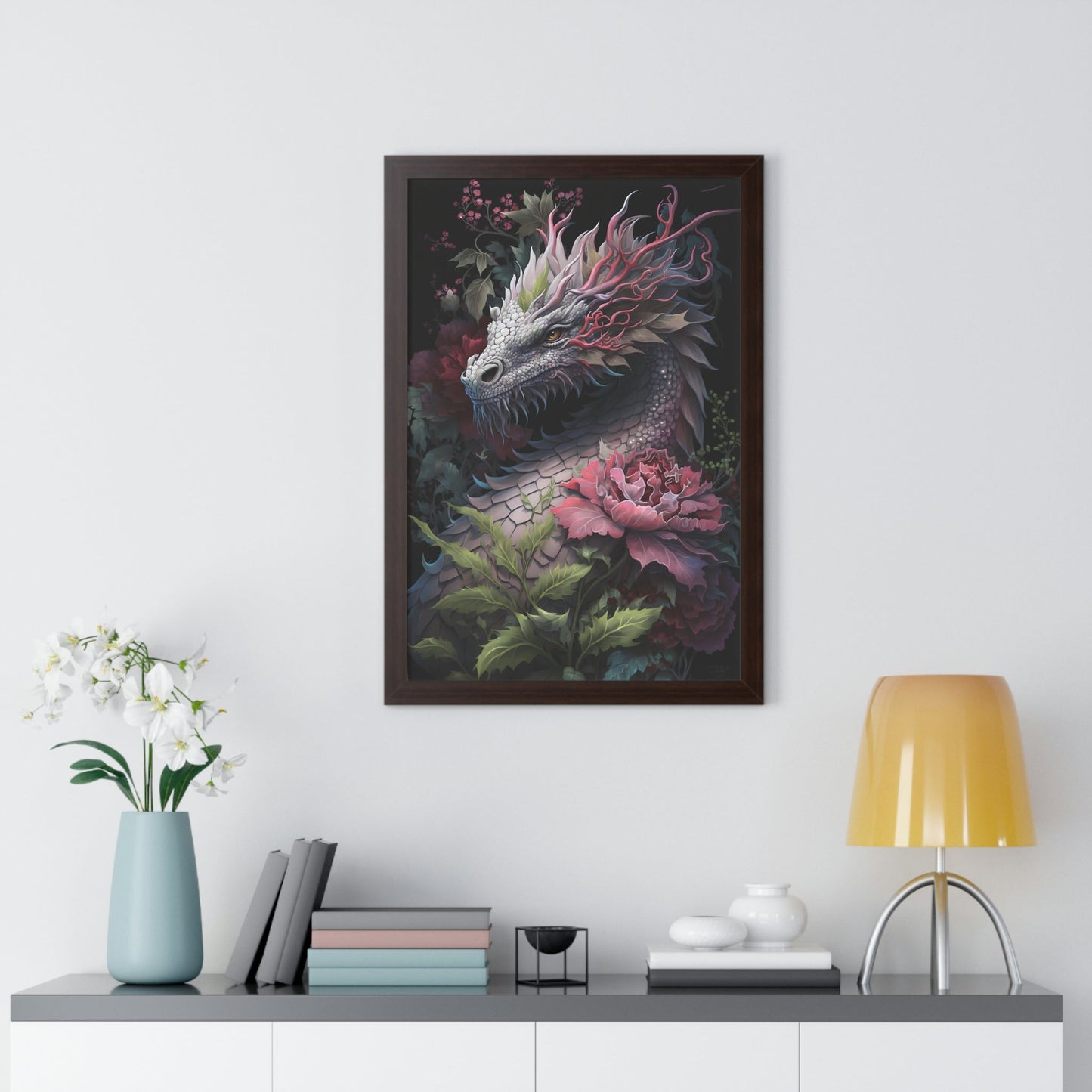 Lady Dragon | Framed Vertical Poster