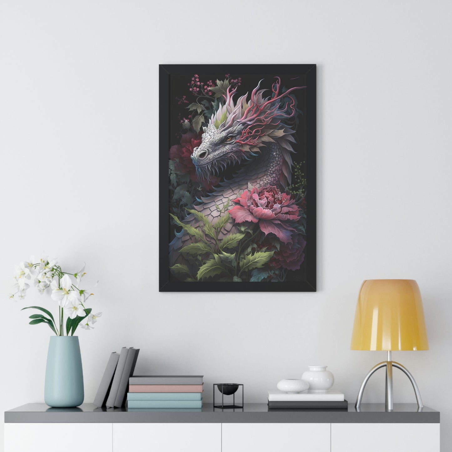 Lady Dragon | Framed Vertical Poster