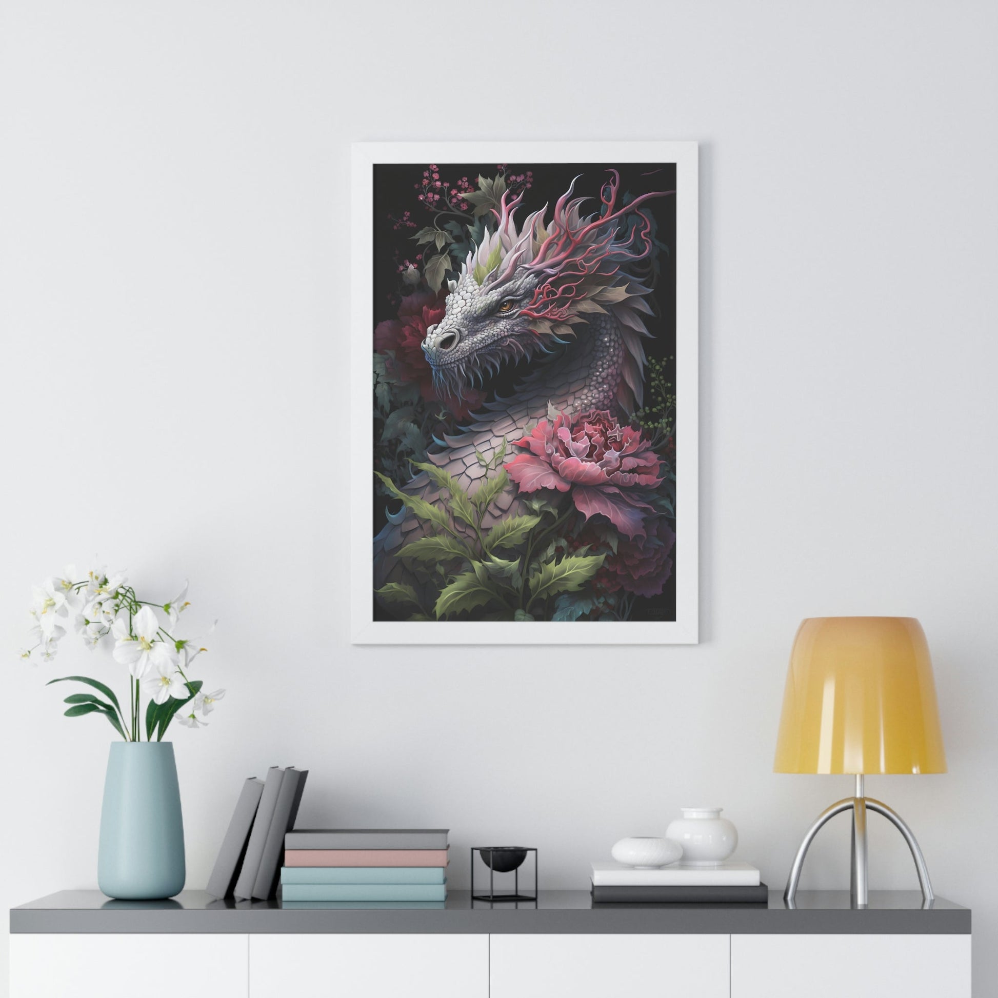 Lady Dragon | Framed Vertical Poster