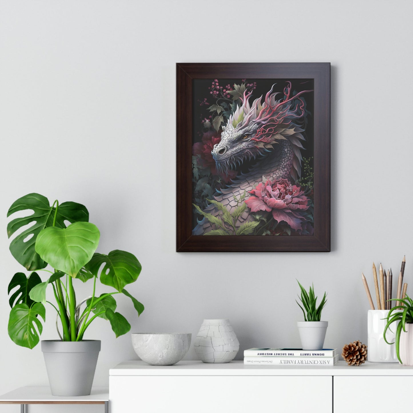 Lady Dragon | Framed Vertical Poster