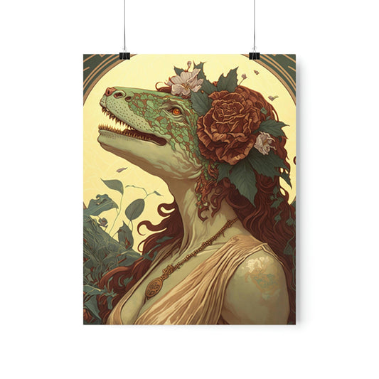 Lady T-Rex Dinosaur Premium Matte Vertical Posters